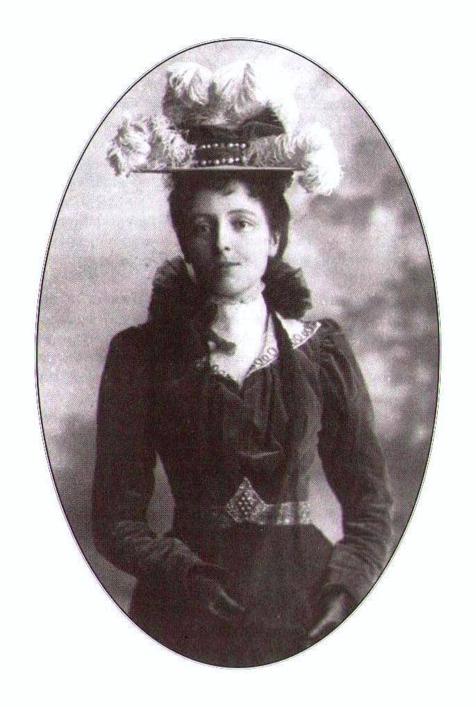 L. M. Montgomery c. 1889, 15 yrs old. A classical beauty of the time and cause of much male interest.