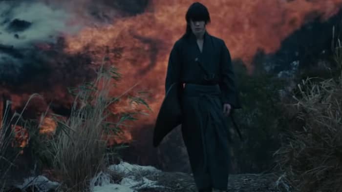 Courtesy of Netflx and Warner Bros. Kenshin Himura during the Boshin War. He was 15 at the time.