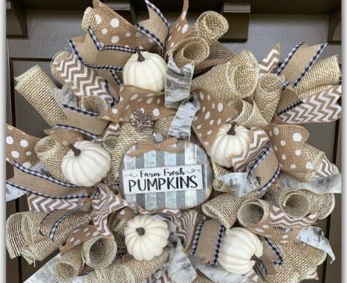 Burlap and Ribbon Wreath