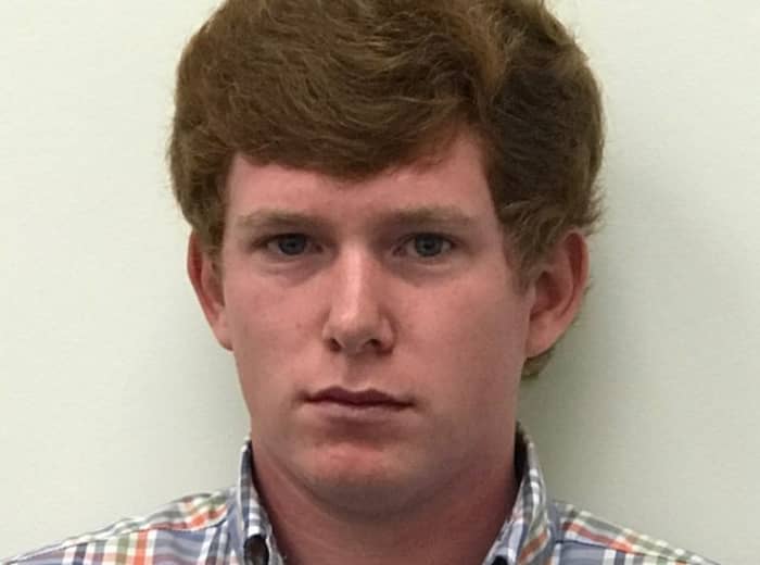 Paul Murdaugh mugshot was taken with an iPhone in the hallway of the Beaufort County Courthouse. Photo courtesy of FITSNews.