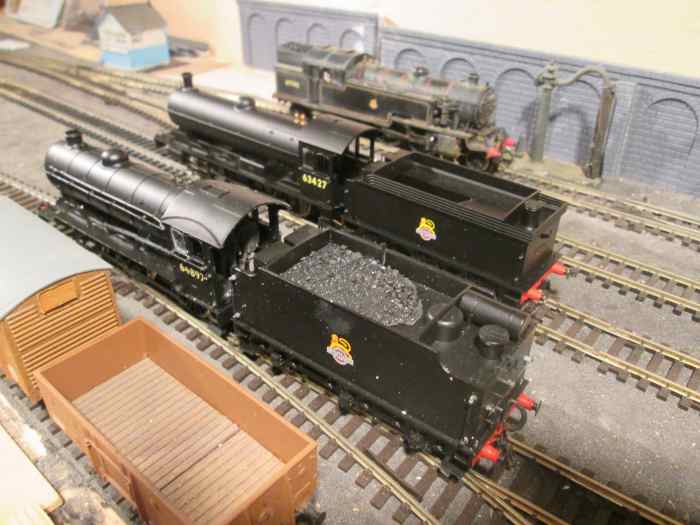 An array of motive power from three different eras. Nearside is Gresley J39 64897, that owes more to the Darlington builders than Gresley; middle is Vincent Raven's Class Q6 63427, Thompson L1 67742 at the rear