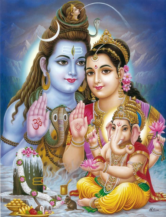 Ganesha's life symbolizes that Success in Life is a result of blessings of parents .... Ganesha had won the contest of going round the world with his elder brother Lord Kartikeya by revolving thrice around his parents, whom he called His World ....