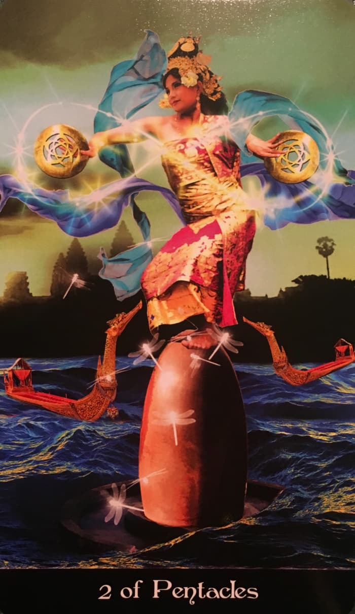 The Suit of Pentacles represents the element of earth. The suit deals with wealth, health, and longevity. The suit is about optimizing and organizing your resources.