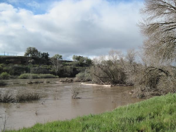 This was taken in March, 2011 and the river is as wide as I've ever seen it after a season of record rainfall.