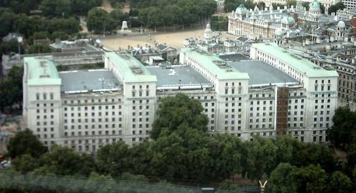 The Prime Minister's command bunker is located beneath the Ministry of Defence in Whitehall, London.