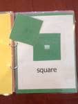 Large shapes against a white background work well in holding a child's interest.