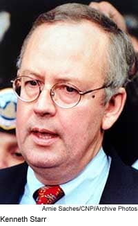 Kenneth Starr's five-year investigation of President Clinton in 1994 included probes of Whitewater, the suicide of Deputy White House Counsel Vince Foster and the Monica Lewinski affair.