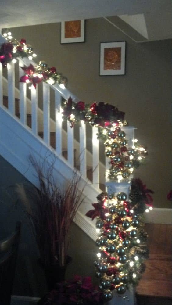 50+ Enchanting Christmas Stairway Decor Ideas - Holidappy
