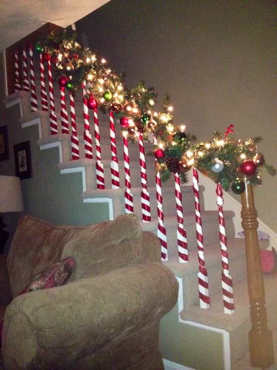 50+ Enchanting Christmas Stairway Decor Ideas - Holidappy
