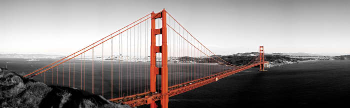 Consulting Architect Irving Marrow improved the bridge's aesthetic by using Orange Vermilion.
