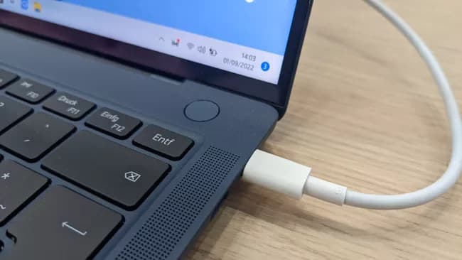 The laptop has a large battery that can last for up to 12 hours on a single charge, making it ideal for use on the go.