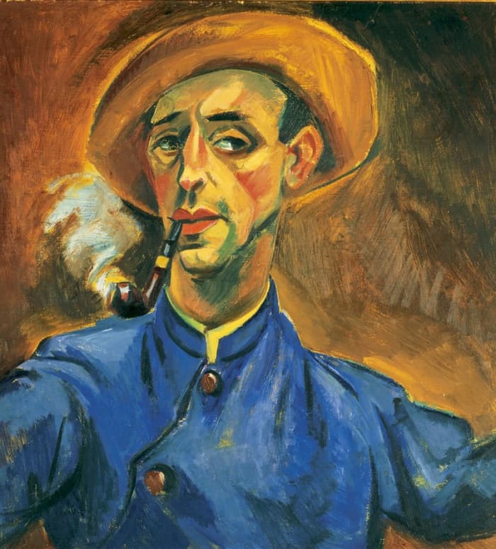 Max Pechstein, Selbstbildnis mit Hut und Pfeife, 1918. Kunsthaus Zürich, Geschenk Emil Mauser.