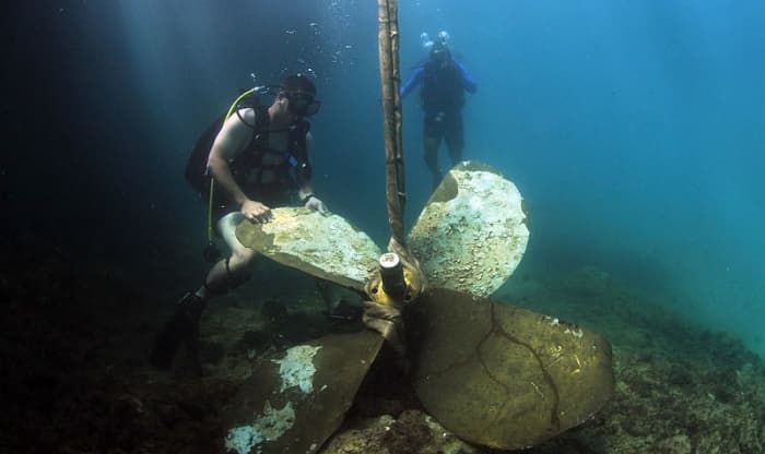 Jim Mittler used to do underwater salvage work.