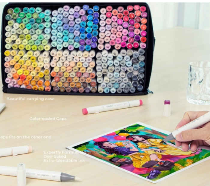 Color Your World With Ohuhu’s 320 Alcohol Markers/Honolulu Series and