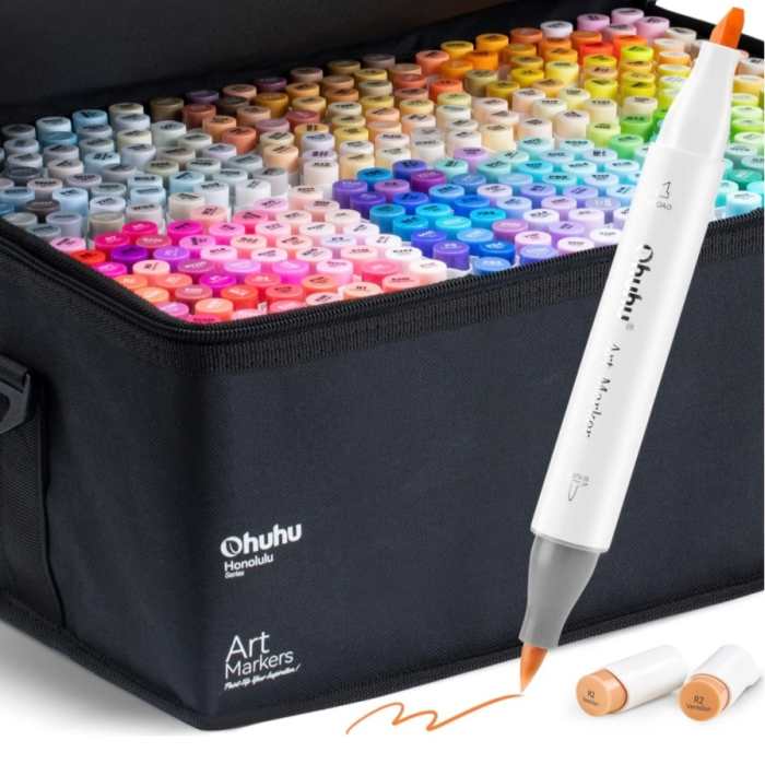 Color Your World With Ohuhu’s 320 Alcohol Markers/Honolulu Series and