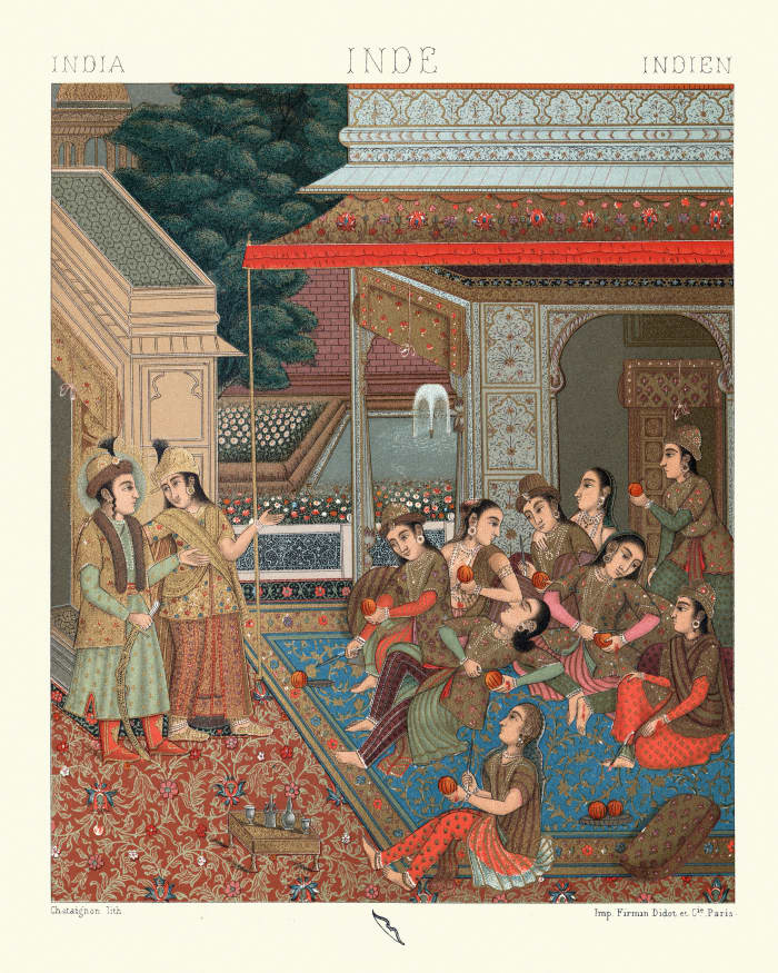 holi in mughal period