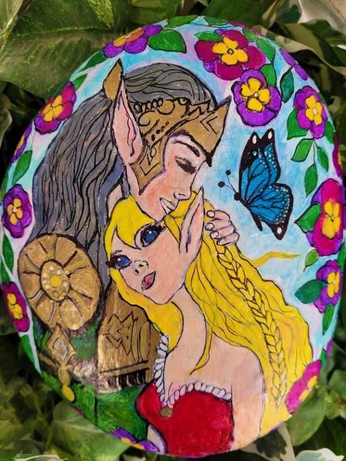 For this rock painting tutorial, I will be using fairies as the subject of my rock painting. Follow the directions in this tutorial to learn how to find images to transfer to your rock.