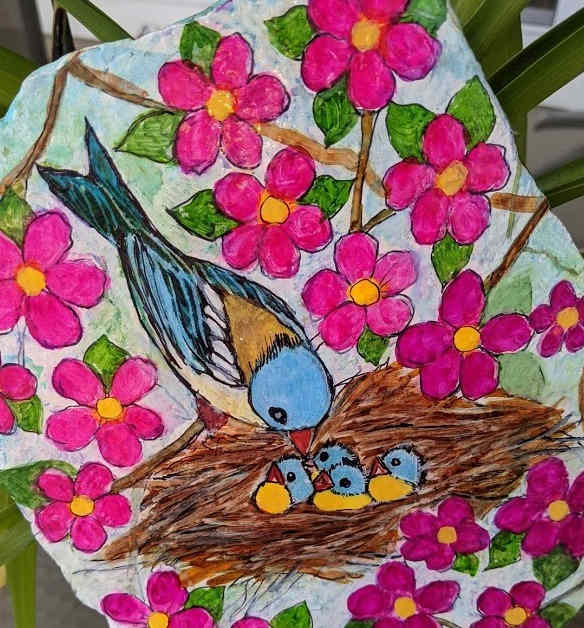 Thank you for joining me for this rock painting tutorial! It is my hope that you will find it fun and informative. If you follow the directions outlined, you will be able to create a rock just like the one pictured above.