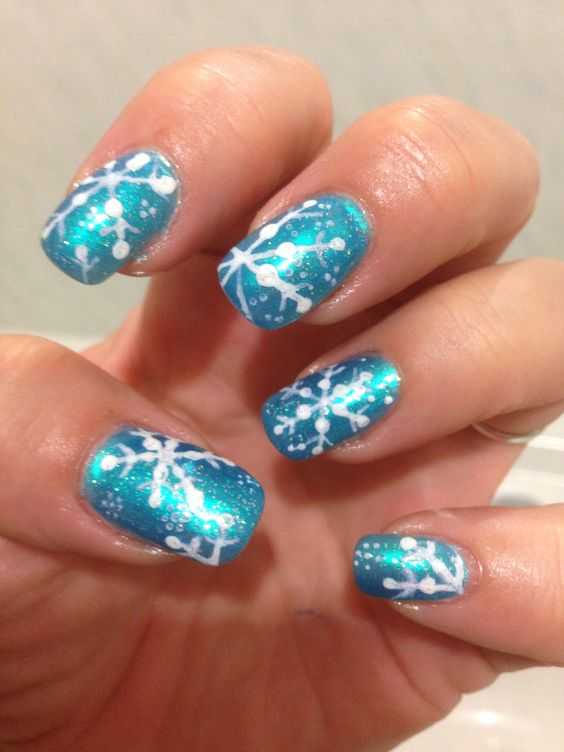 Use a nice metalic blue polish for some glam