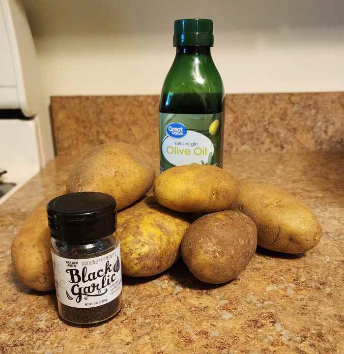 Black Garlic Oven Baked Potato Fries Recipe Delishably