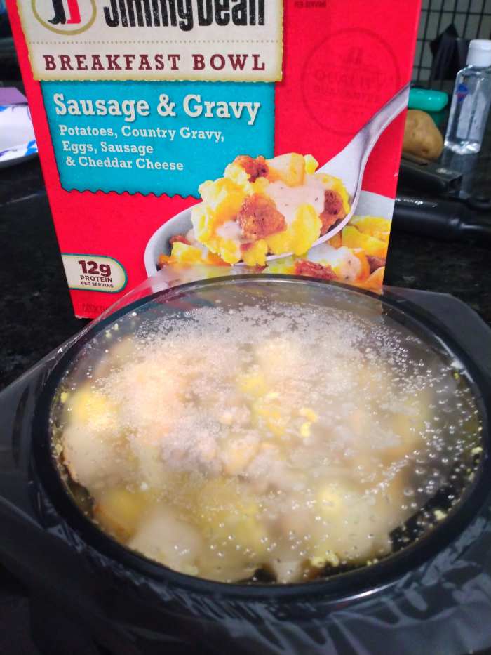 Review Jimmy Dean's Sausage and Gravy Breakfast Bowl Delishably