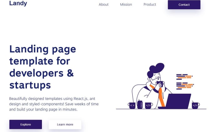 9 Stunning React Landing Page Templates: The Ultimate List - TurboFuture