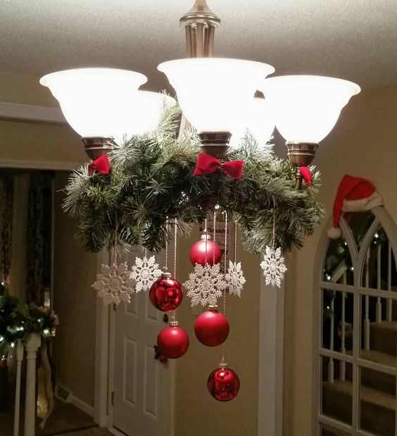 Hang Ornaments From Lights