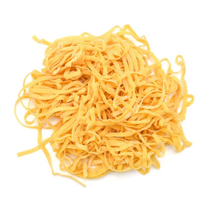 Linguine pasta, It's an Italian pasta which is called little tongue in Italy and is made from durum wheat its long like spaghetti and flat can be used for many pasta dishes and is really easy to handle when being cooked.