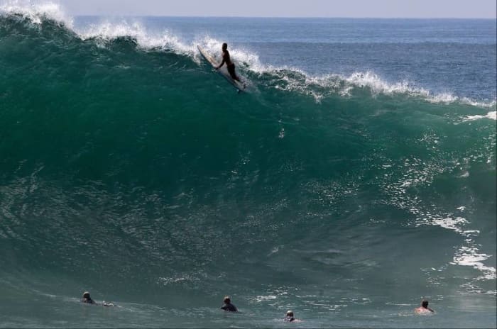 "He noticed an ideal wave rolling in. It would've been the one he caught, if he had been out there with the others."