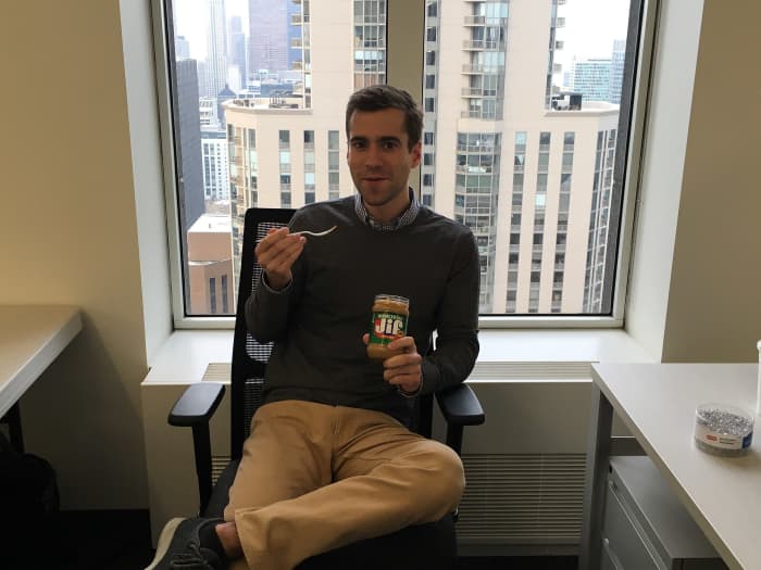Man enjoying breakfast