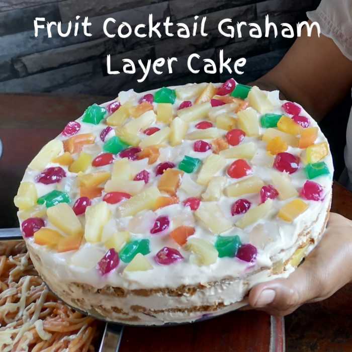 NoBake Fruit Cocktail Graham Layer Cake Delishably