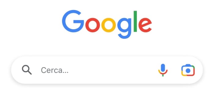 Google search engine showed inside the official mobile app.