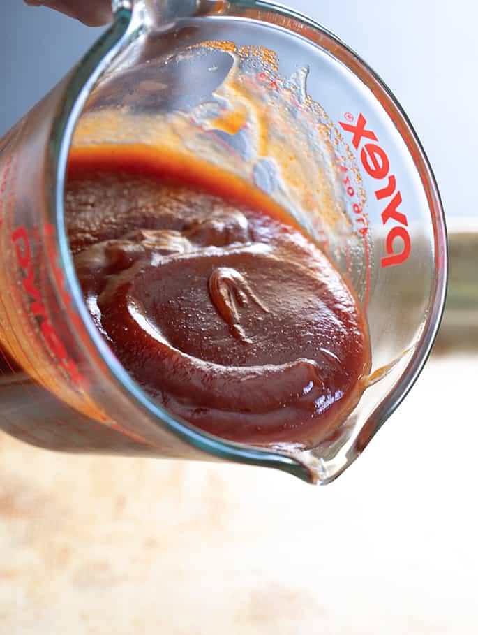 One thing I like about this is that it's homemade with great ingredients: tomato sauce, creole seasoning, brown sugar just to name a few. And the good thing about making this barbecue sauce or any barbecue sauce for that matter is that they are easy
