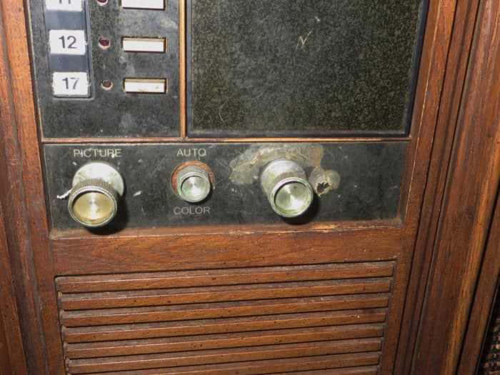 ON the Curtis Mathes model color console H2508ME this Control Panel was Well Loved and Used Probably Daily for Many Years