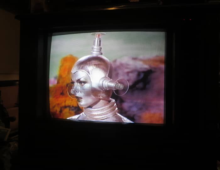 Curtis Mathes Color Console Television Model B2610RC, Made May 1987, Playing Lost in Space, Hitachi A66ABU30X Picture Tube