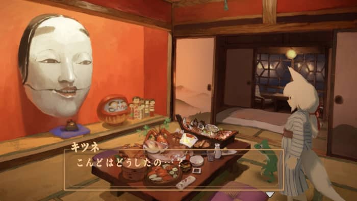 That mask looks creepy....
