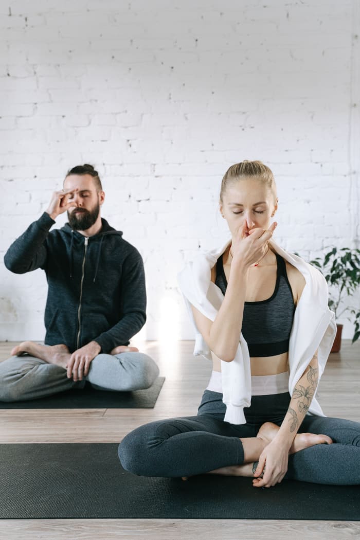 Alternate Nostril Breathing calms the mind, soothes anxiety and stress, balances left and right hemispheres, and promotes clear thinking.