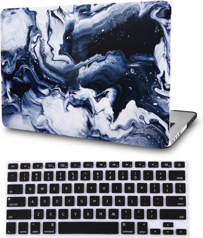 The KECC. Lightweight and slim, this case doesn't add much bulk to the Mac, making it easy to carry around in a bag. It's also strong enough to protect the machine from bumps and scratches. Available in different colors and designs.