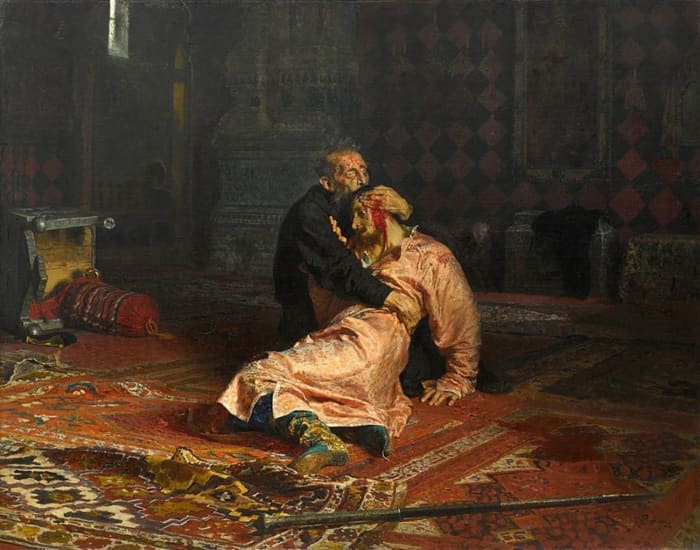 Ilya Repin's 1885 work "Ivan the Terrible and His Son Ivan on 16 November 1581".