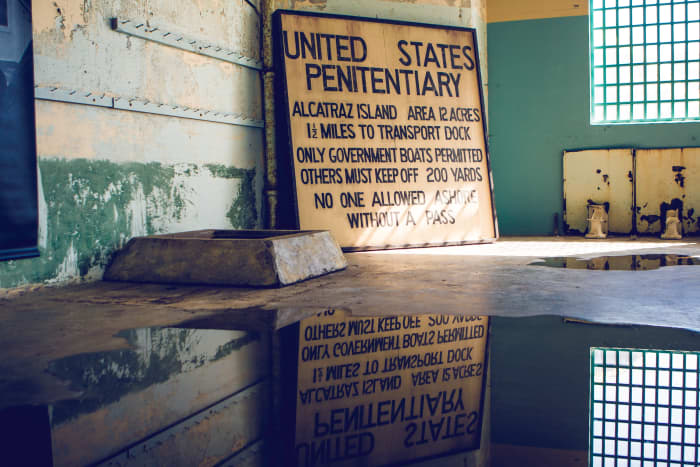 Alcatraz has become a famous landmark, where rumors of evil spirits dwelling there exist.