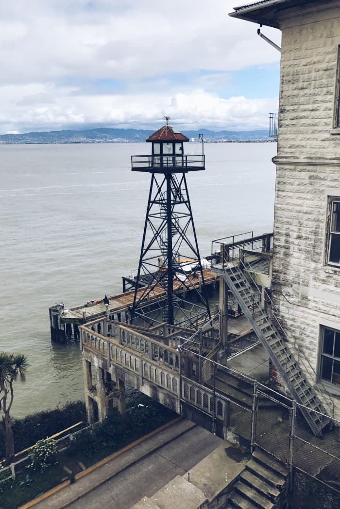 There was an old lighthouse that some believe they still see on Alcatraz Island. This one is one that was built after it became a prison.