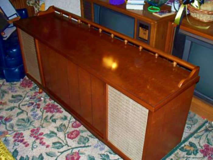 Center Stage is the Curtis Mathes Stereo Model # 40M653, with My Collection of TVs in the Background