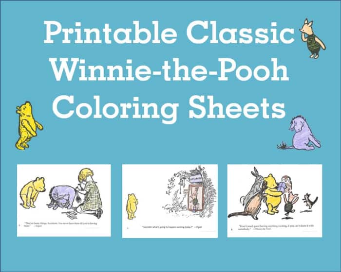10 Printable Classic Winnie the Pooh Coloring Sheets - FeltMagnet