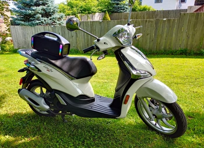 Okay, you are right. The StormBox Blast is not portable enough to be carried on a scooter.