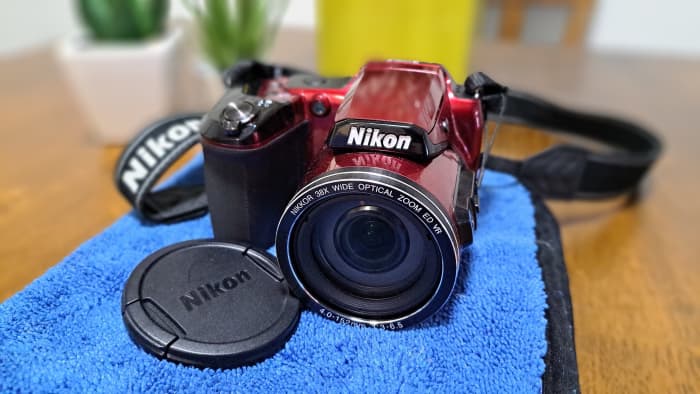 A good example of an inexpensive "bridge" camera by Nikon. The photo was taken with a Samsung Galaxy smartphone.