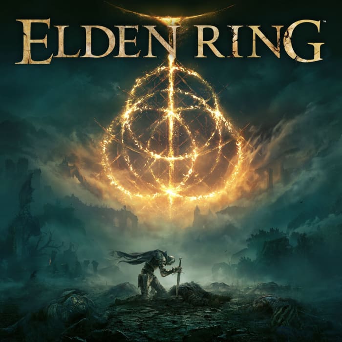 Elden Ring cover art featuring Vyke. The cover art copyright is believed to belong to the distributor of the game or the publisher, Bandai Namco Entertainment, or the developers, FromSoftware.