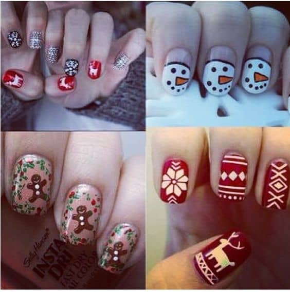 40+ Easy Christmas Nail Designs for a Holly Jolly Time - Bellatory