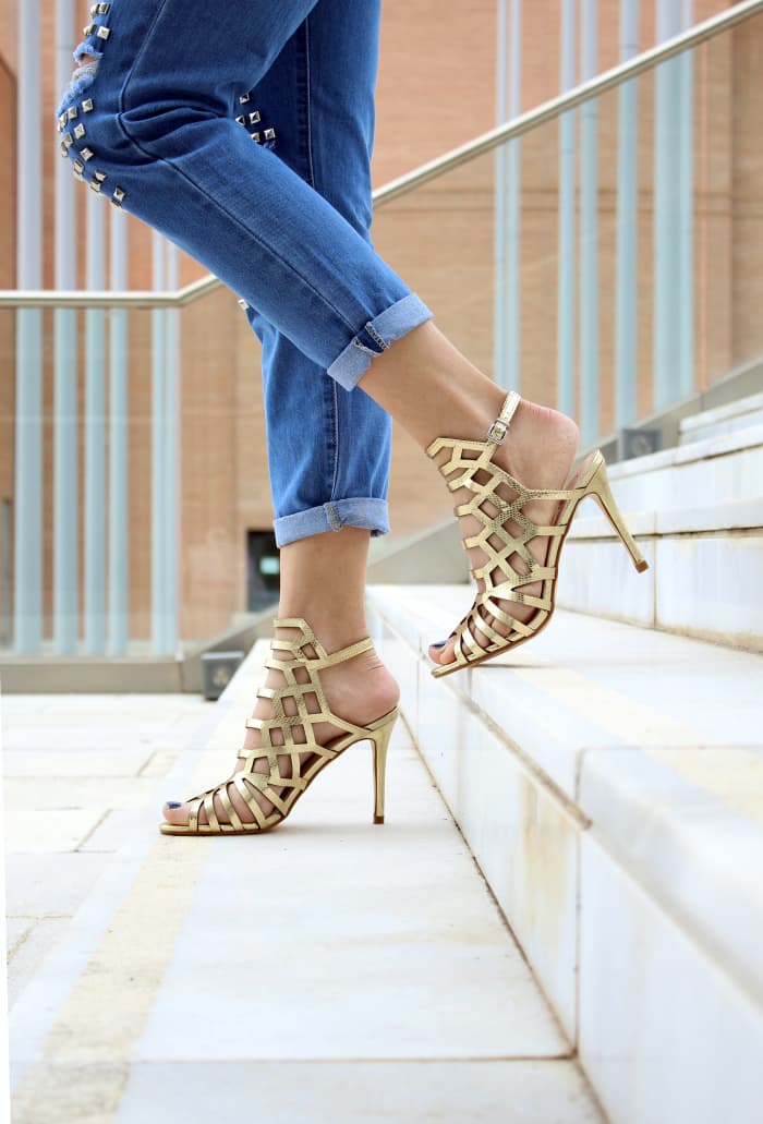 Break the rules. Wear a pair of shoes that transforms you into a goddess. Put on blue nail polish for kicks and grins.