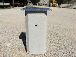 This is one short concrete stump with ants capping; These type of stumps could be used up to 2.4 meter high under the houses, after that a bigger stump would be required.