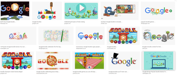 A Google Doodle: A special logo on Google's homepage to commemorate special events, and notable historical figures.